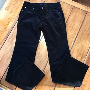 Ann Taylor Modern Fit Black Velvet Pants Size 2P